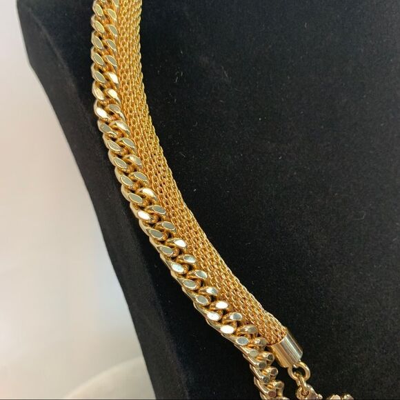 BANANA republic bronze brown cream gem jewelled Embellished statement necklace - Picture 4 of 11